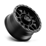 KMC KM544 MESA 18x9 +18mm Satin Black With Gloss Black Lip