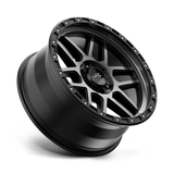 KMC KM544 MESA 17x8.5 0mm Satin Black with Gray Tint