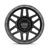 KMC KM544 MESA 20x9 0mm Satin Black with Gloss Black Lip