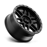 KMC KM544 17x8.5 0mm Satin Black with Gloss Black Simulated Beadlock (5x127)