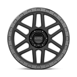 KMC KM544 MESA 17x8.5 0mm Satin Black with Gloss Black Lip