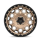 KMC KM545 17x8 +35mm Matte Bronze with Black Simulated Beadlock