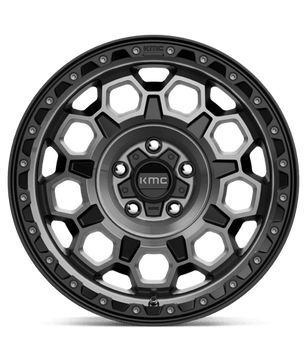 KMC KM545 TREK 17x9 0 Satin Black with Gray Tint
