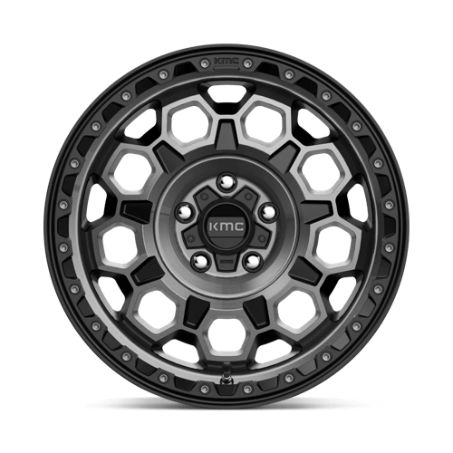KMC KM545 TREK 17x9 0 Satin Black with Gray Tint