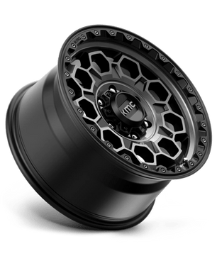 KMC KM545 TREK 17x9 +18 Satin Black with Gray Tint