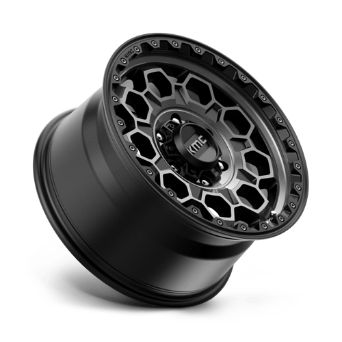 KMC KM545 TREK 17x9 +18 Satin Black with Gray Tint