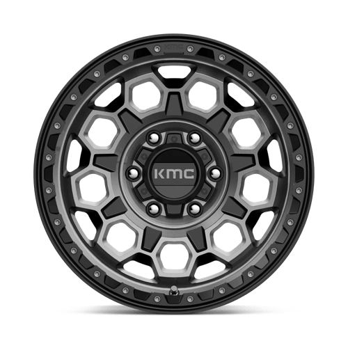 KMC KM545 TREK 17x9 +18 Satin Black with Gray Tint
