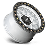 KMC KM549 17x8.5 0mm Machined with Satin Black Simulated Beadlock (5x127)