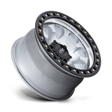 KMC KM550 17x8.5 +10mm Machined with Satin Black Lip (5x127)
