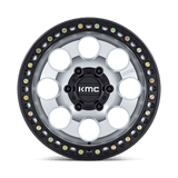 KMC KM550 RIOT SBL 17x8.5 +10mm Machined With Satin Black Lip