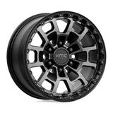 KMC KM718 SUMMIT 17x8.5 +18mm Satin Black With Gray Tint