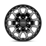 KMC KM718 SUMMIT 17x8.5 +18mm Satin Black With Gray Tint
