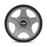 KMC KM721 Alpine 16x7 +15 Satin Gray Black Lip premium Euro wheel