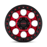 KMC KM237 17x8.5 0mm Candy Red with Black True Beadlock