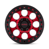 KMC KM237 RIOT BEADLOCK 17x9 -38mm Candy Red With Black Ring