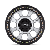 KMC KM237 17x8.5 0mm Machined Face with Satin Black True Beadlock (5x127)