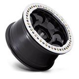 KMC KM237 RIOT BEADLOCK 17x9 -12mm Satin Black with Machined Ring