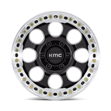 KMC KM237 RIOT BEADLOCK 17x9 -12mm Satin Black with Machined Ring