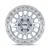 KMC KM552 20x9 +18mm Gloss Silver with Machined Spokes