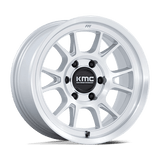 KMC KM729 RANGE 17x8.5 0mm Gloss Silver With Machined Face