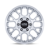 KMC KM730 HATCHET 17x8.5 +25mm Gloss Silver with Machined Face