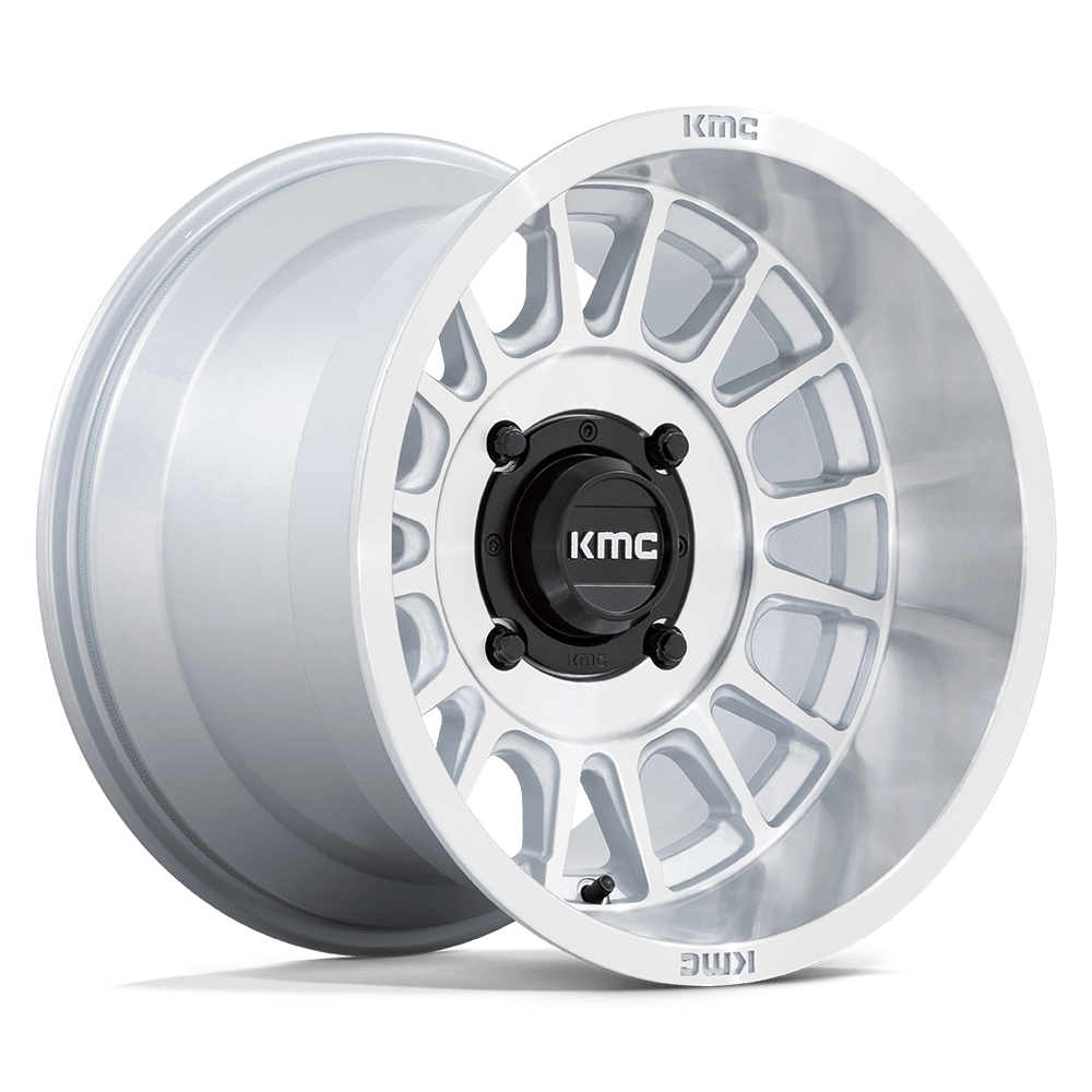 Kmc Powersports Ks138 Impact Utv Silver With Machined Face