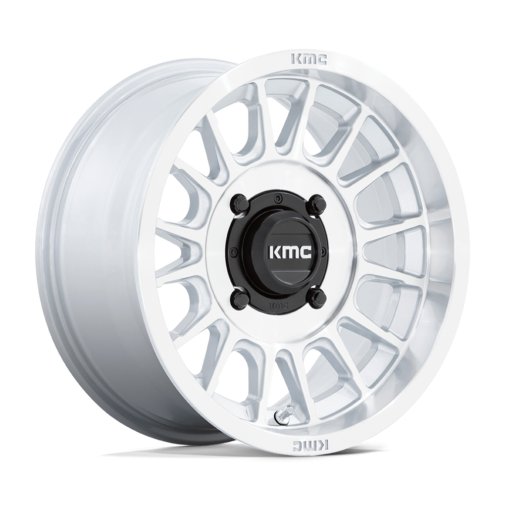Kmc Powersports Ks138 Impact Utv Silver With Machined Face