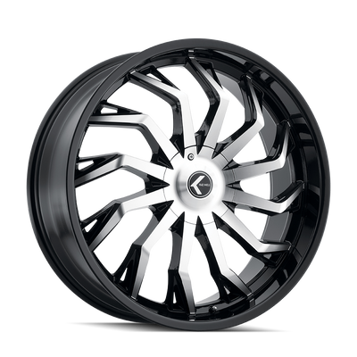 Kraze SCRILLA KR142 Gloss Black Machined wheel