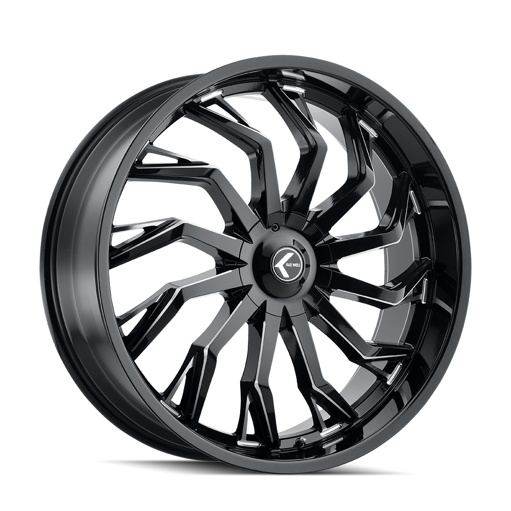 Kraze SCRILLA KR142 Gloss Black Milled wheel