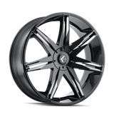 Kraze EPIC KR143 Gloss Black Milled wheel