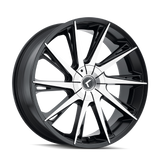 Kraze SWAGG KR144 Gloss Black Machined wheel