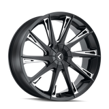 Kraze SWAGG KR144 Gloss Black Milled wheel