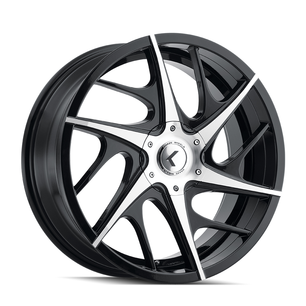 Kraze ROGUE KR182 Gloss Black Machined wheel