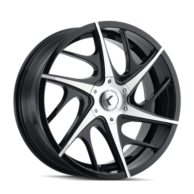 Kraze ROGUE KR182 Gloss Black Machined wheel