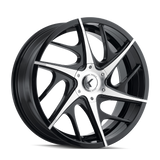 Kraze ROGUE KR182 Gloss Black Machined wheel