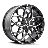 Kraze RICOCHET KR184 Gloss Black Machined wheel