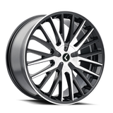 Kraze DOUBLE DOWN KR185 Gloss Black Machined wheel