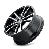 Kraze Lusso KR190 20x8.5 5x108 Gloss Black Machined premium Euro wheel
