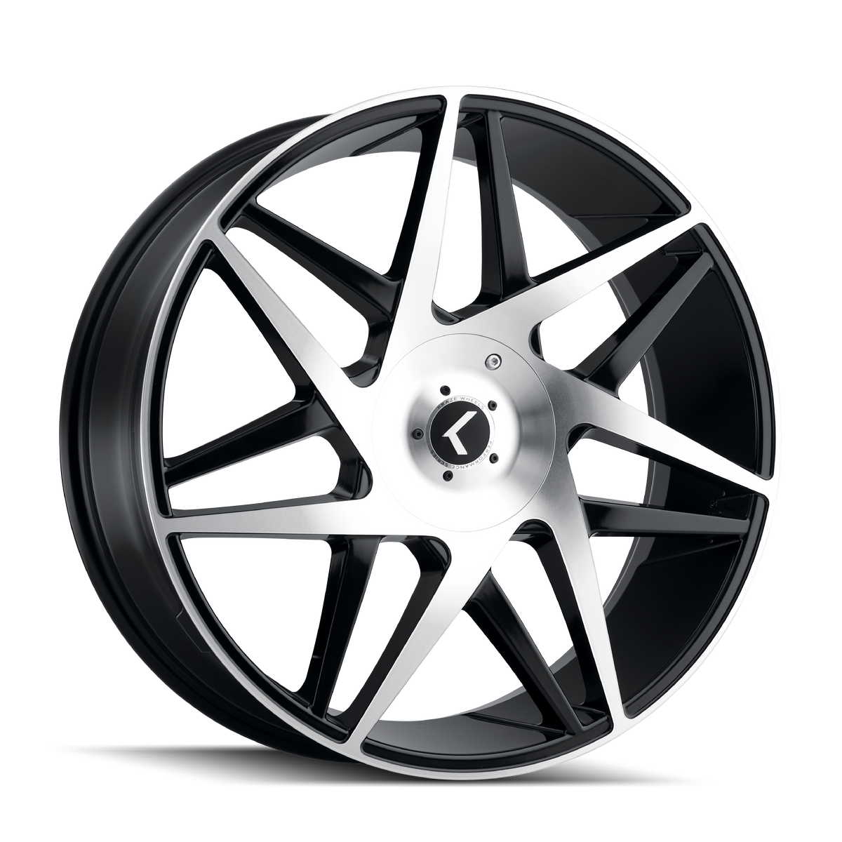 Kraze PHASE KR192 Gloss Black Machined wheel