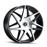 Kraze PHASE KR192 Gloss Black Machined wheel