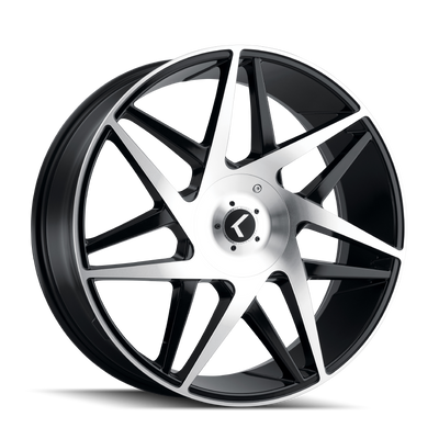 Kraze PHASE KR192 Gloss Black Machined wheel
