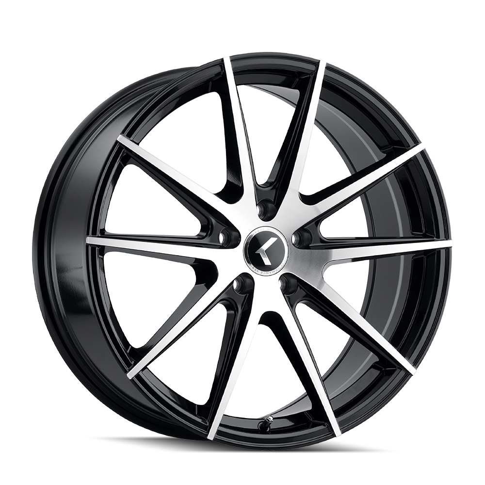 Kraze TURISMO KR193 Gloss Black Machined wheel