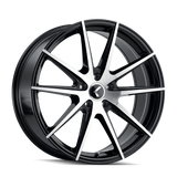 Kraze TURISMO KR193 Gloss Black Machined wheel