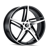 Kraze MILANO KR195 Gloss Black Machined wheel