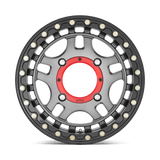 KMC Powersports KS240 RECON BEADLOCK 14x7 +38mm Gun Metal with Gloss Black Ring