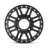KMC Powersports KS250 CAGE BEADLOCK 15x10 0mm Satin Black with Gloss Black Ring