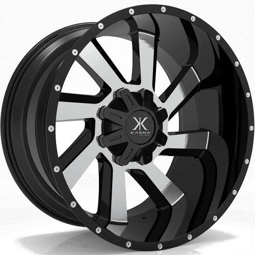 Karma Offroad K23 Gloss Black with Machined Spoke Faces