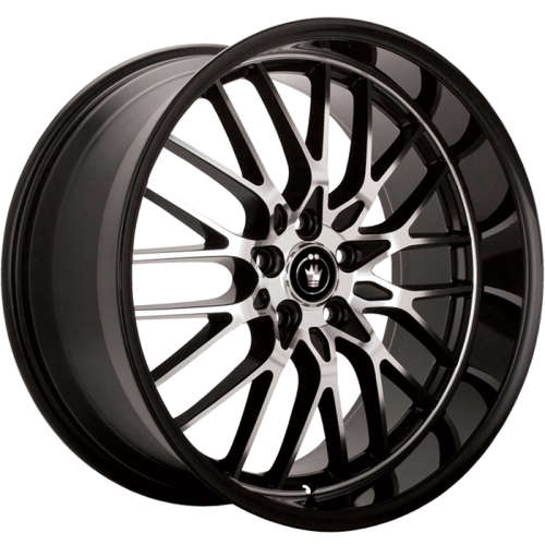 Konig Lace Gloss Black with Machined Spoke Faces