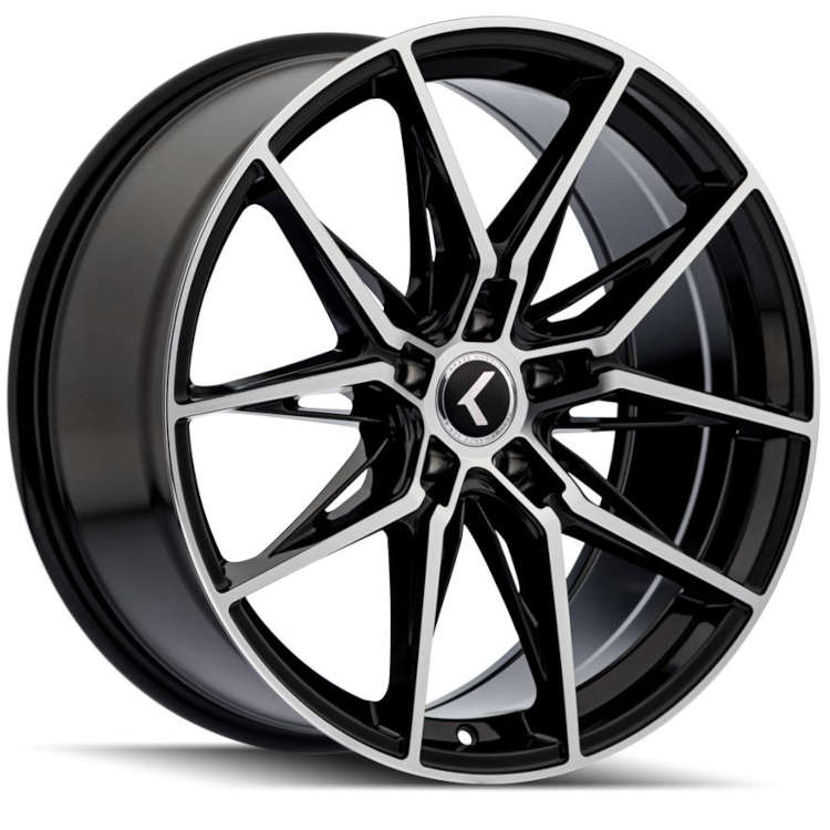 Kraze Evolve Gloss Black with Machined Spoke Faces