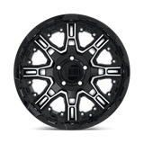Level 8 SLINGSHOT 17x8.5 +10mm Gloss Black with Machined Face